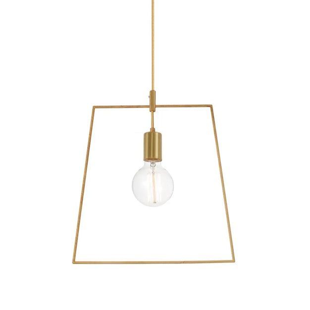 LAMPARA COLGANTE DORADA E27 1X60W-0