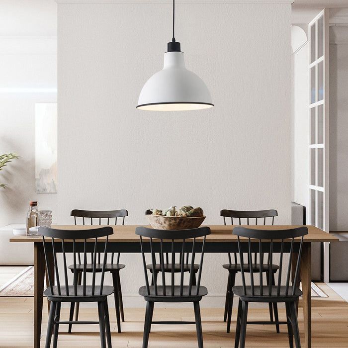 LAMPARA COLGANTE BLANCA VINTAGE E27 1X60W-1