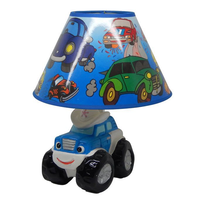LAMPARA SOBREMESA INFANTIL CAMIONETA AZUL E27 1X40W-0