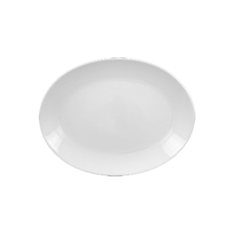 SET DE 24 PLATO OVALADO PORCELANA BLANCO 21CM ORION RAK-0
