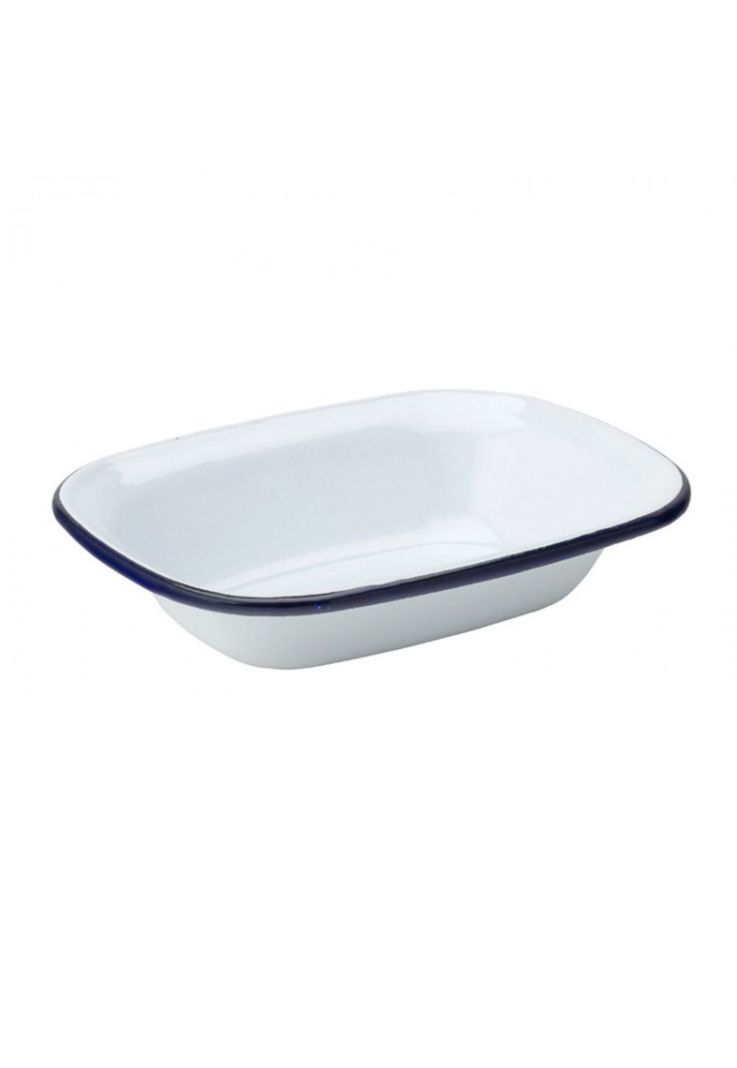 SET DE 6 FUENTE ENLOZADO BLANCAS BORDE AZUL 16CM-0