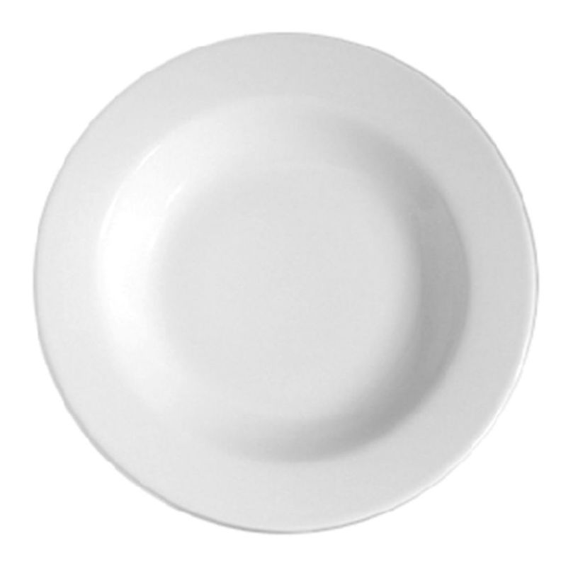  Plato Hondo De Porcelana Blanco 28cm Star Round-0