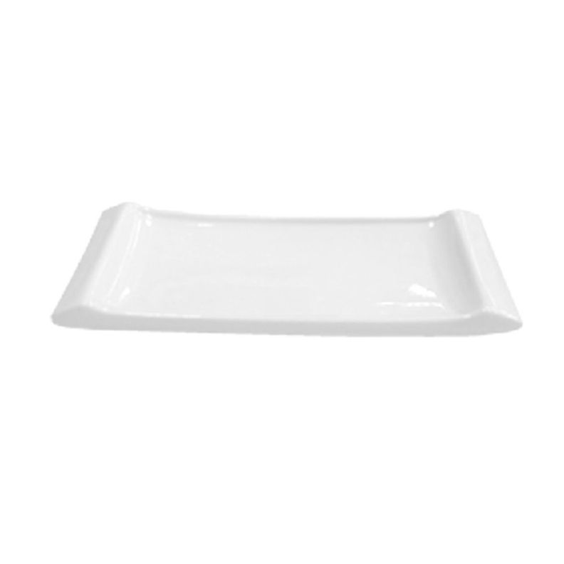 SET DE 6 PLATOS TIPO  BANDEJA SUSHI DE PORCELANA BLANCOS 20 CM STAR-0