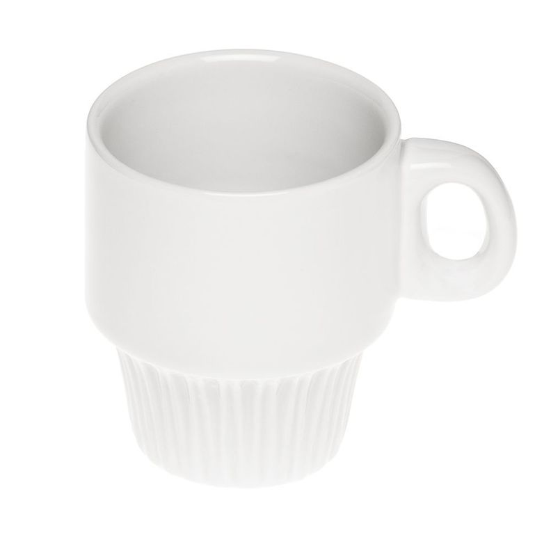 SET DE 12 TAZAS CAFE DE PORCELANA BLANCOS 90CC STAR TH-0