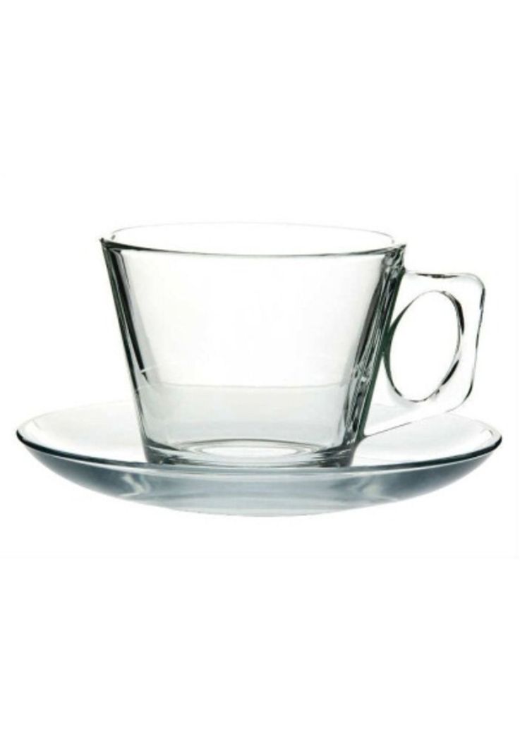  Taza Con Platillo Vidrio 195cc-0