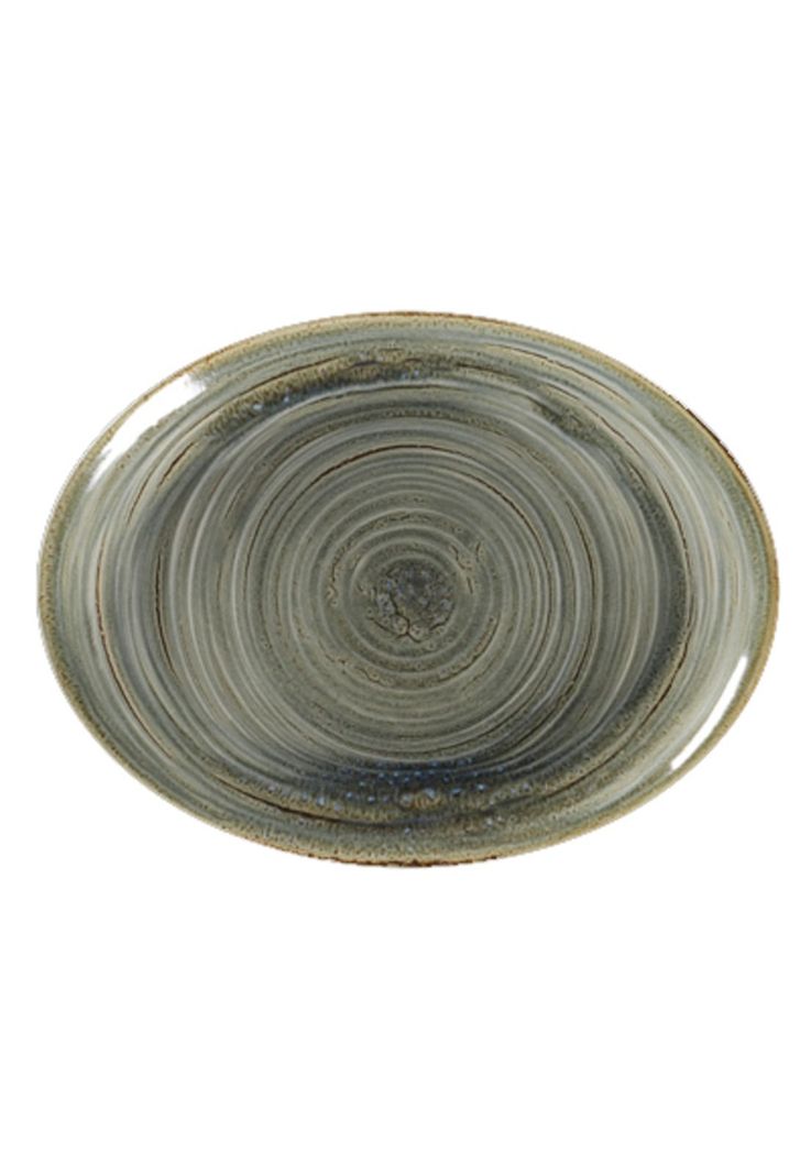 SET DE 6 PLATO OVALADO PORCELANA PERIDOT 21CM SPOT RAK-0