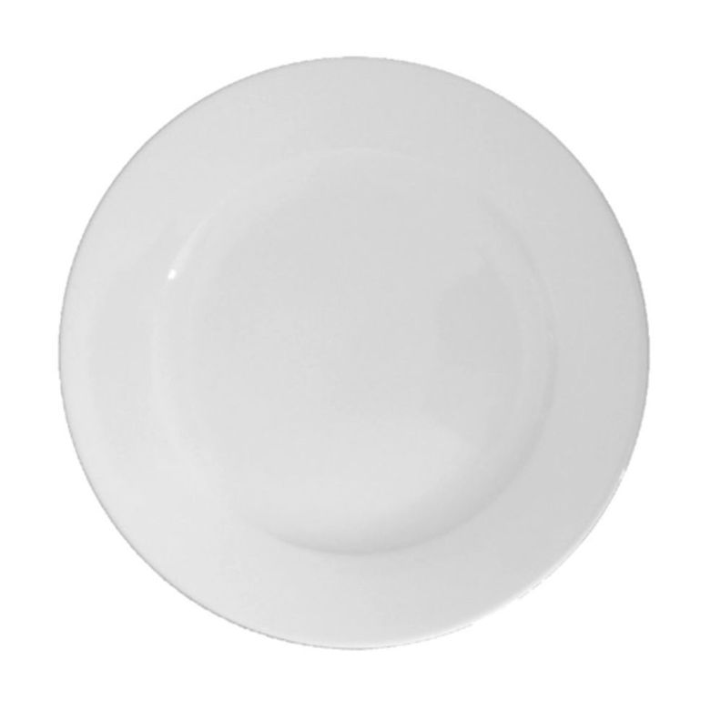 SET DE 6 PLATOS BAJOS DE PORCELANA BLANCOS 23CM STAR ROUND 6/36-0