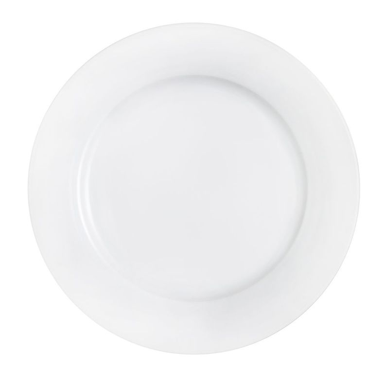SET DE 6 PLATOS REDONDOS DE PORCELANA BLANCOS 25CM STAR ROUND 6/24-0