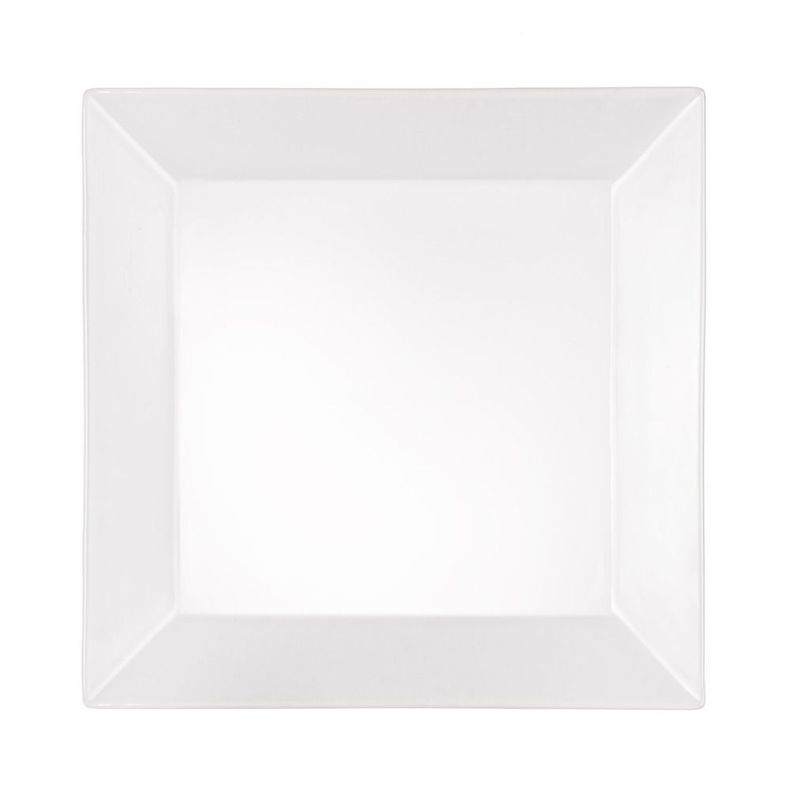 SET DE 6 PLATOS BAJOS CUADRADOS BLANCOS 21,5 CM STAR-0