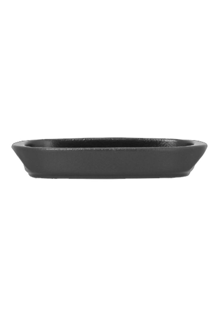 PLATO RECTANGULAR PORCELANA NEGRO 17CM  NEOFUSION RAK-0