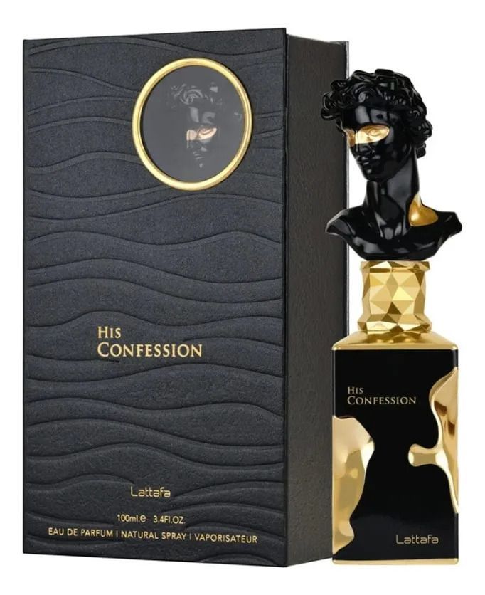 Perfume Lattafa His Confession 100ml Varon Gris Oscuro