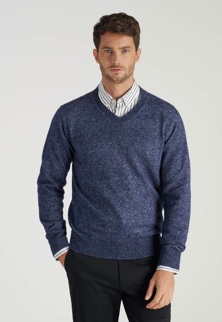 Sweter Sebastian Avant-Garde Deep Blue Melange-0