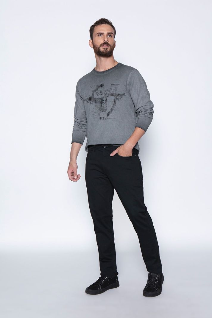 Pantalón Negro Five Pocket-3