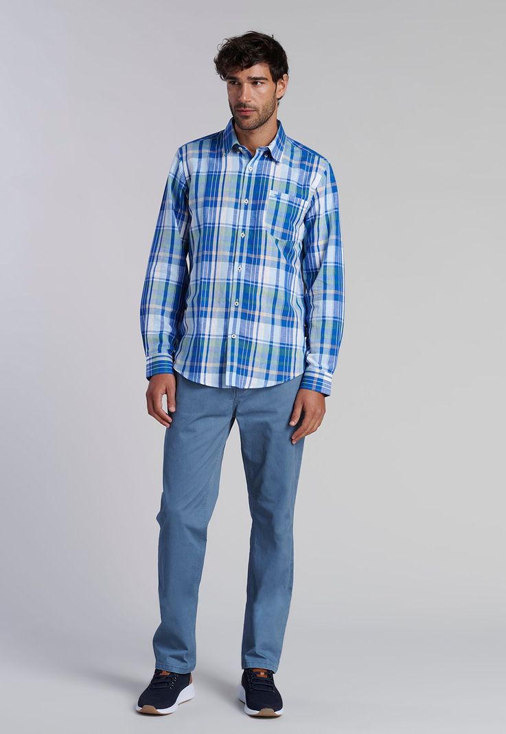 Camisa Check Memphis F Blue-1