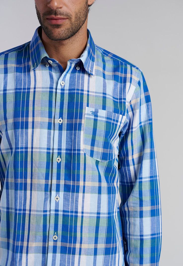 Camisa Check Memphis F Blue-2