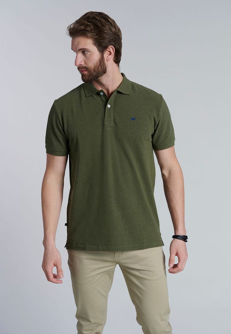 Polera Basica Pique Lt Military Melange-0