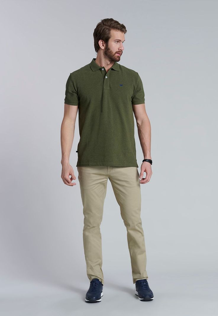 Polera Basica Pique Lt Military Melange-1