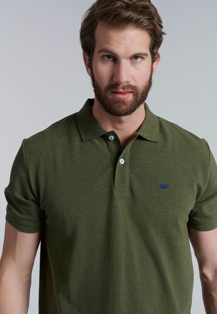 Polera Basica Pique Lt Military Melange-2