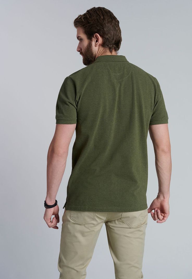 Polera Basica Pique Lt Military Melange-3