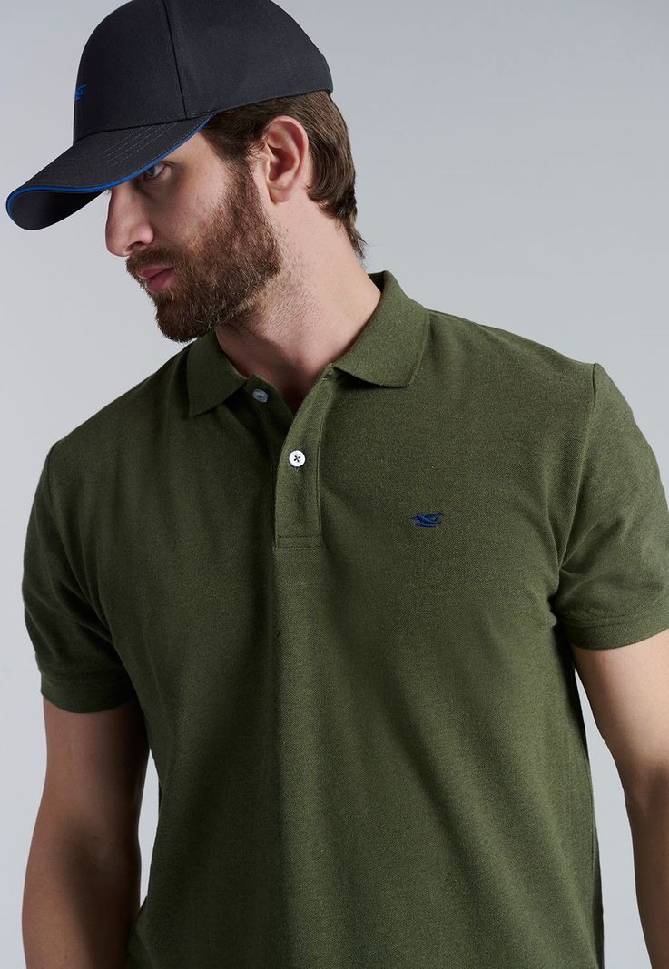 Polera Basica Pique Lt Military Melange-4