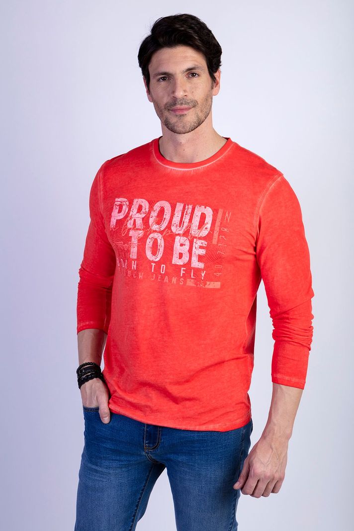 Polera Básica Manga Larga Lavada Michigan-0