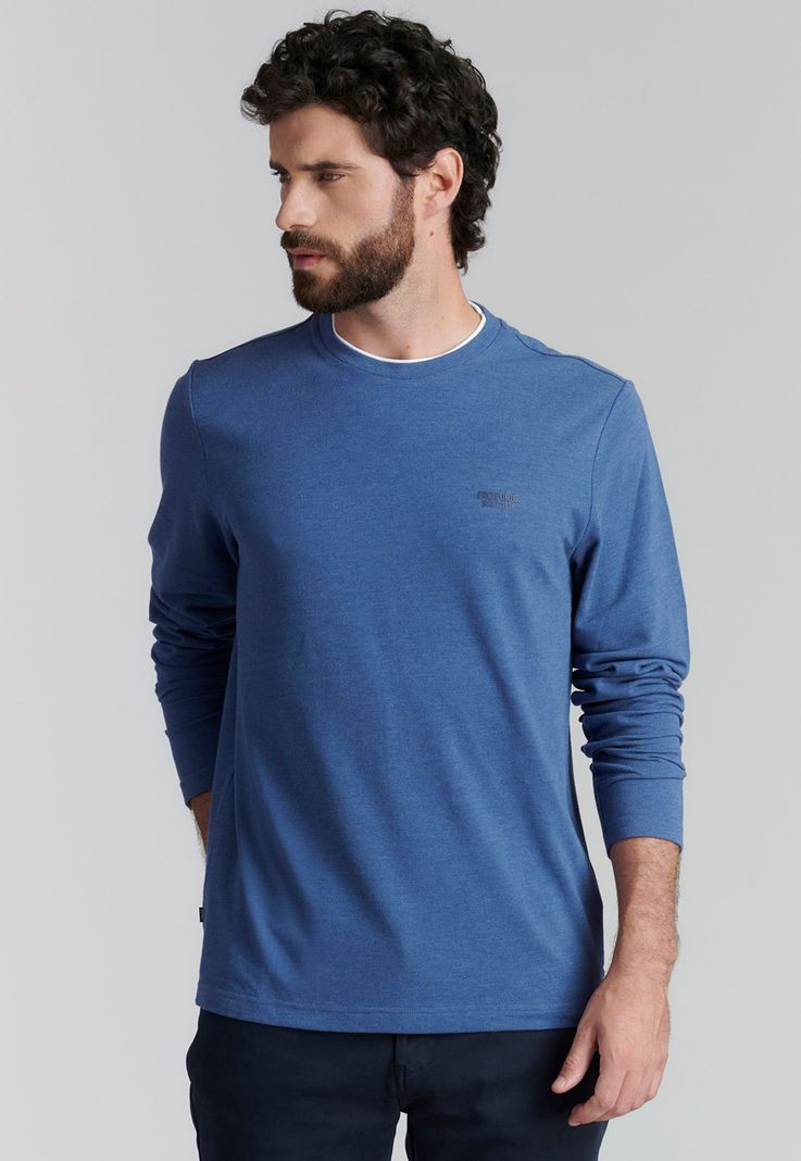 Polera Hoboken Fjs Marino Melange Azul S