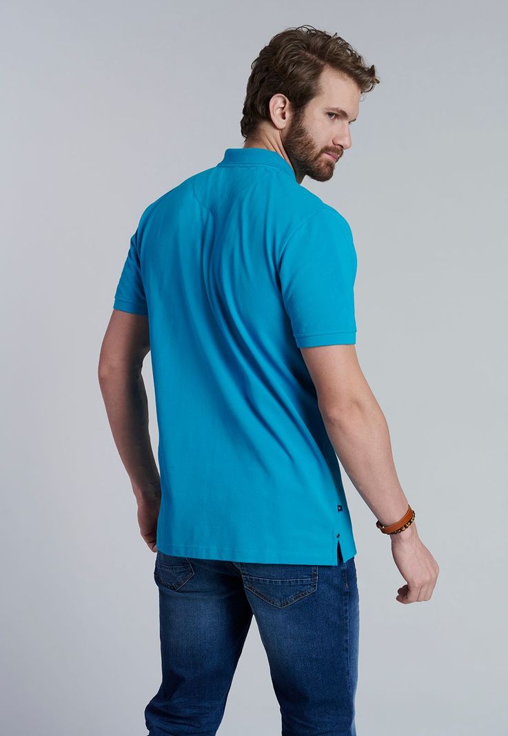 Polera Basica Pique Turquoise-1