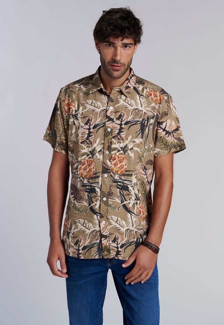 Camisa Estampada Military Safari Fj-0
