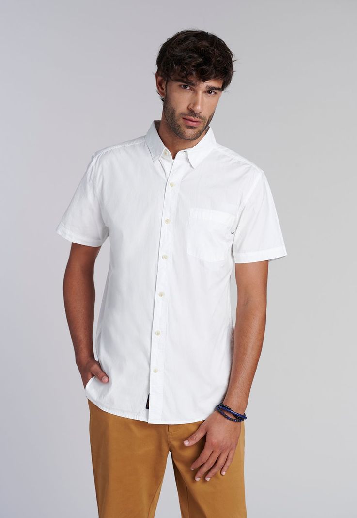 Camisa Garment Dyed Fj Ecru-0