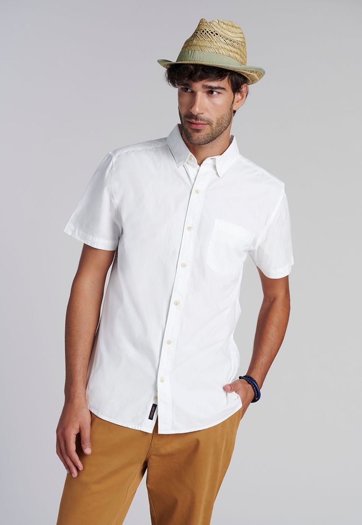 Camisa Garment Dyed Fj Ecru-4