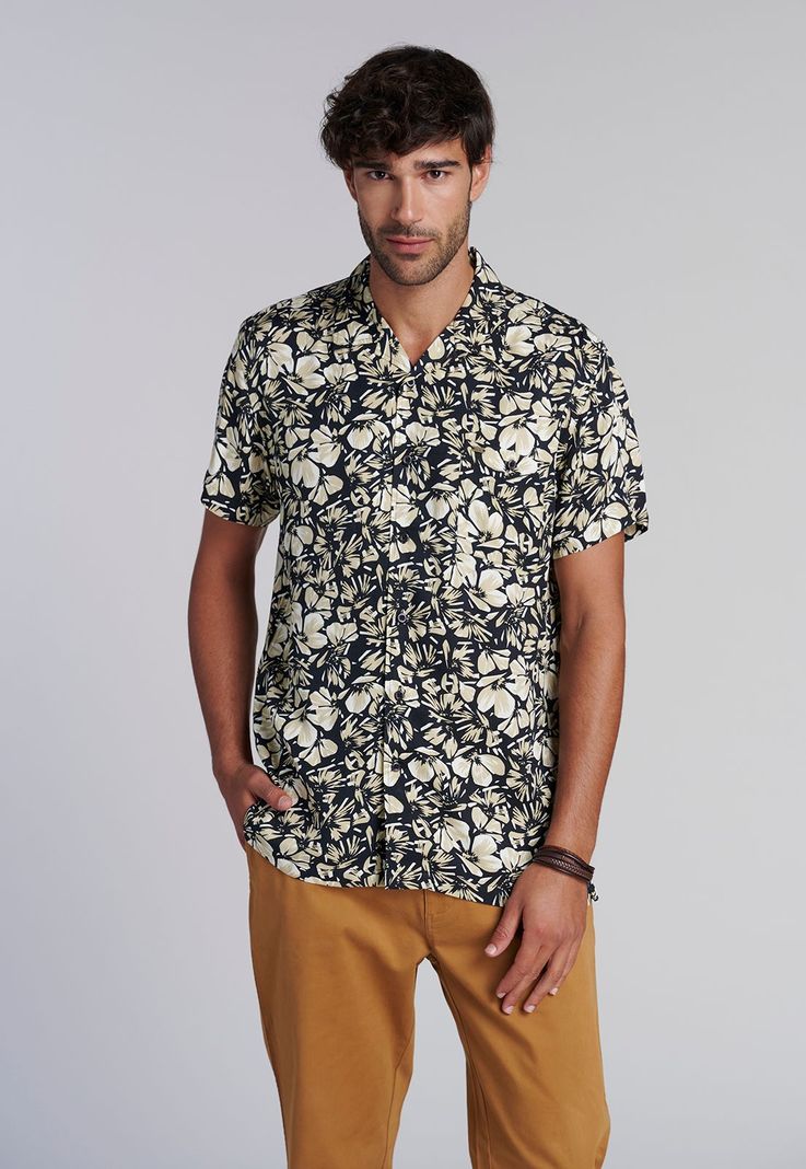 Camisa Estampada Irving Fj Black-0