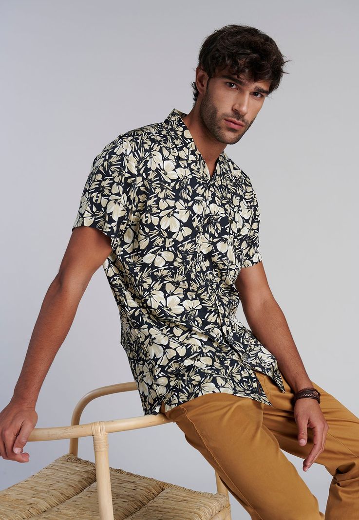Camisa Estampada Irving Fj Black-4