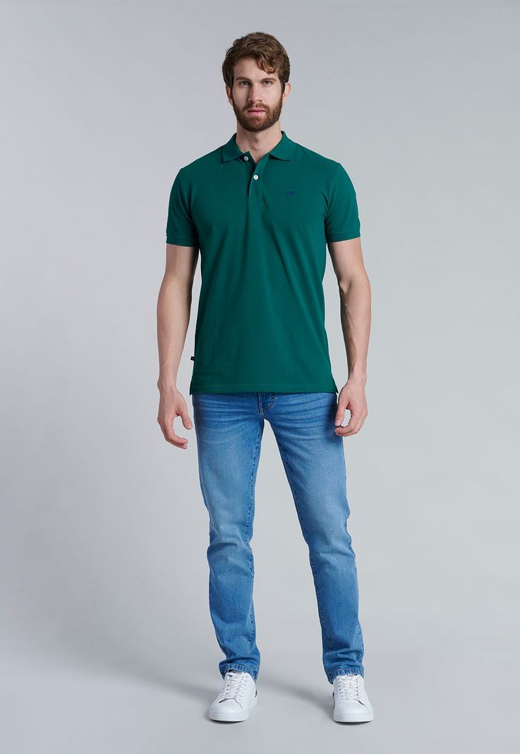 Polera Basica Pique Dk. Green-1