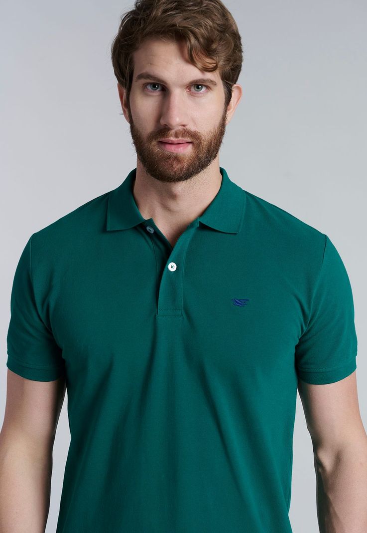 Polera Basica Pique Dk. Green-2