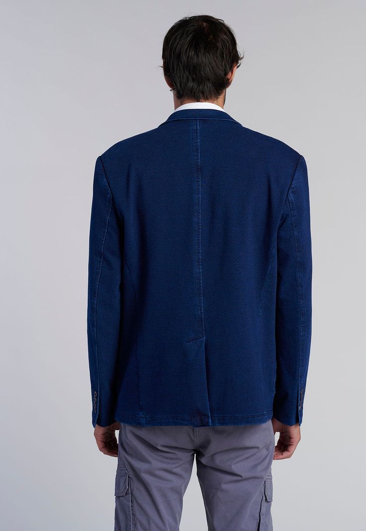 Blazer Indigo Knitted Fj-3