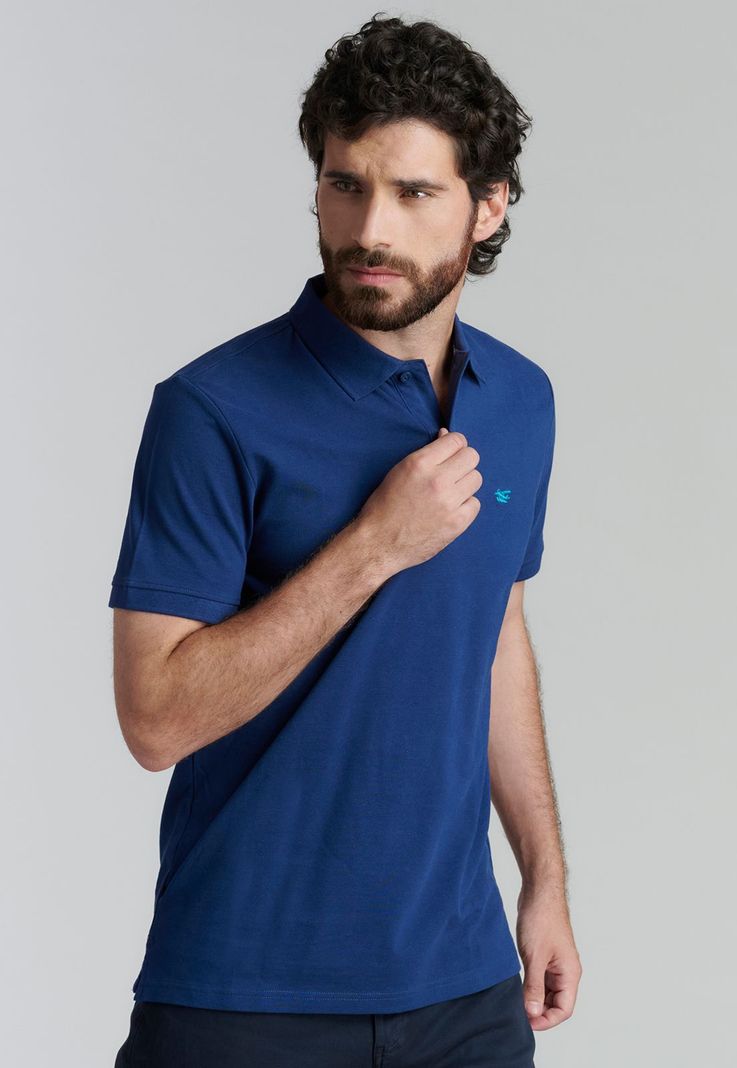 Polera Básica Pique Fr Blue-0