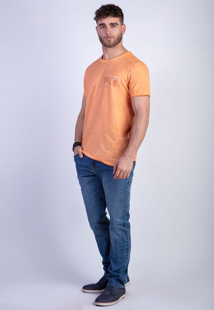 Polera Dirty Wash New York Orange-2