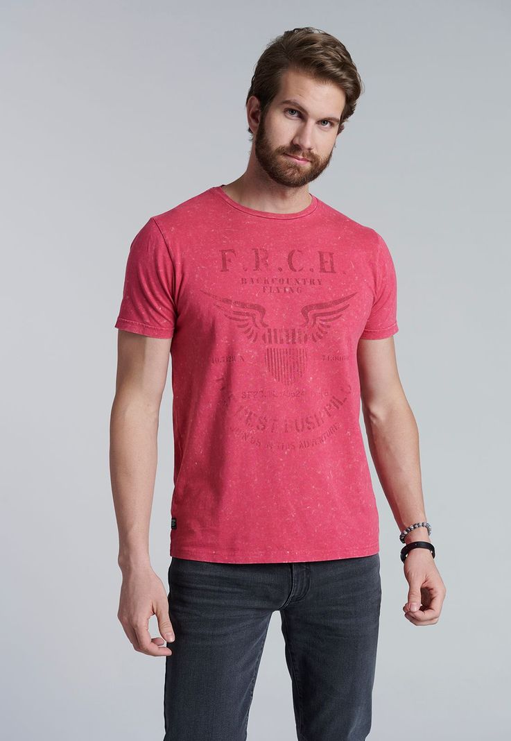 Polera Proceso Nashville Dk Coral Rojo S