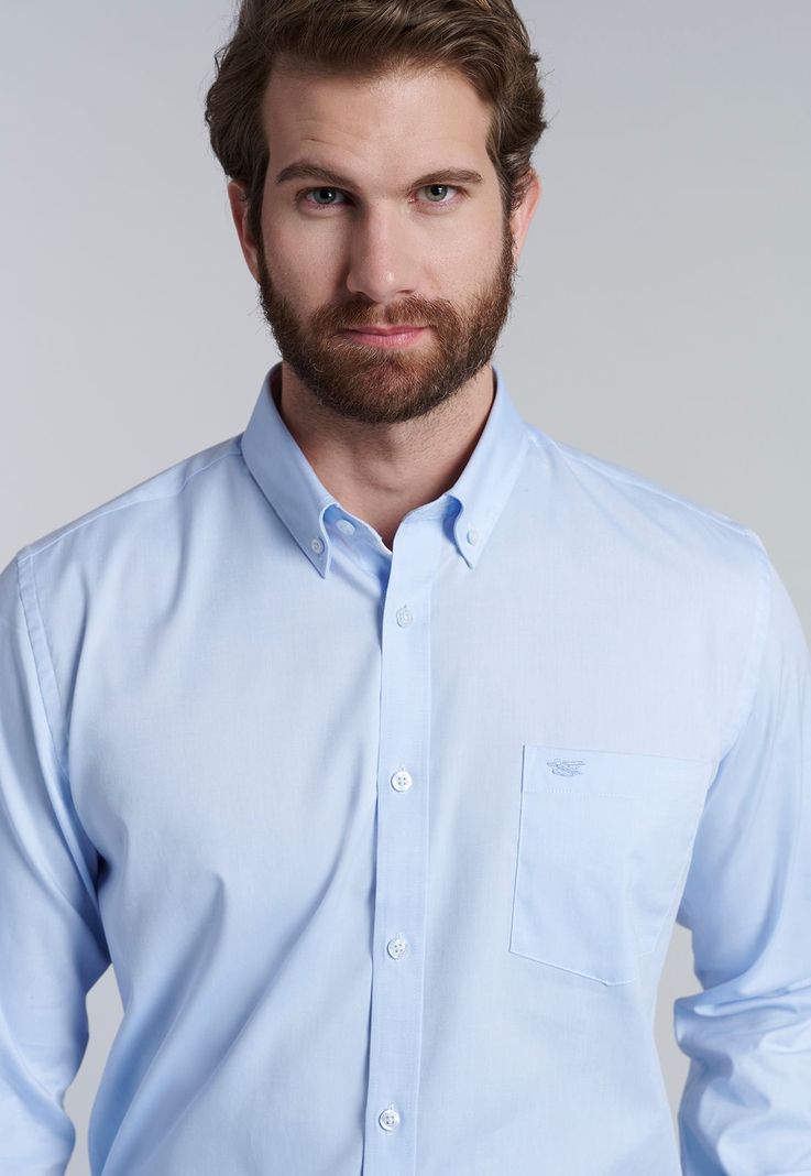 Camisa Smart Casual Oxford Sky-2