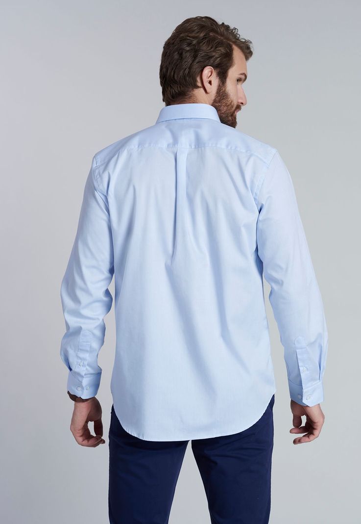 Camisa Smart Casual Oxford Sky-3