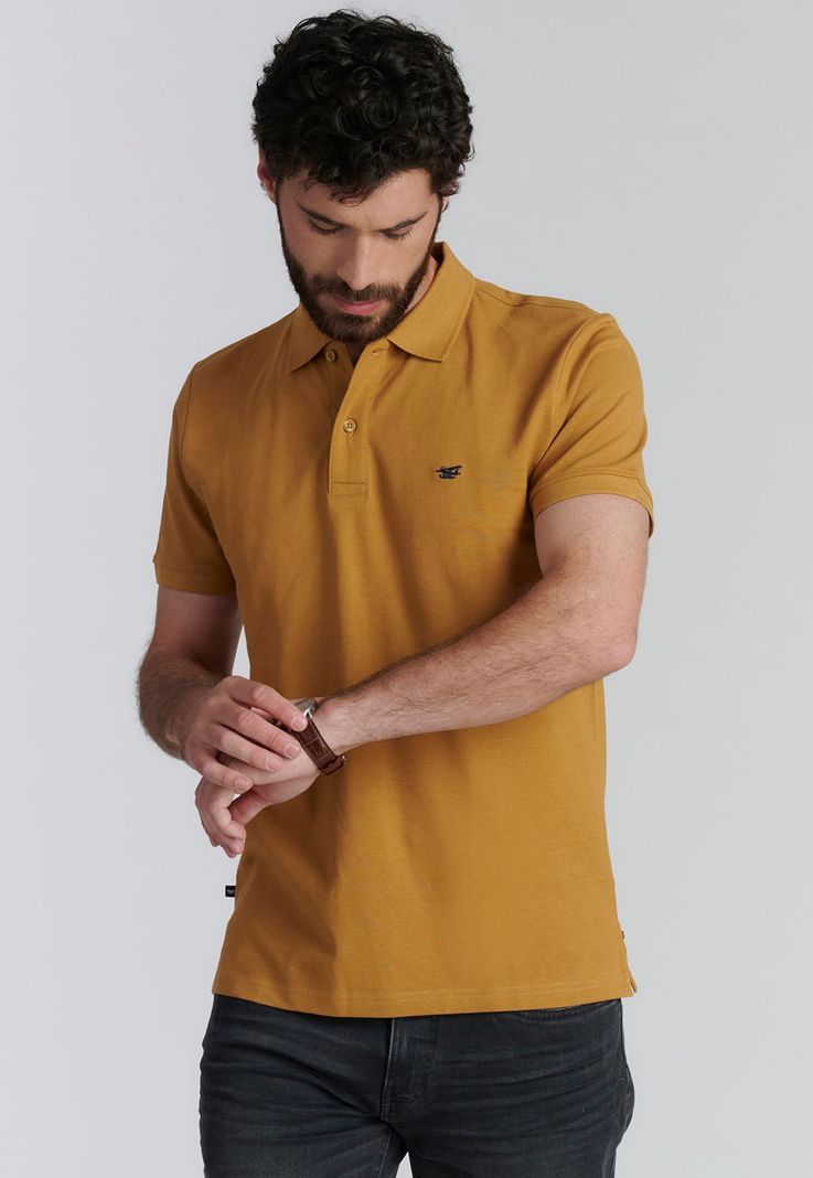Polera Básica Pique Fr Mustard-0