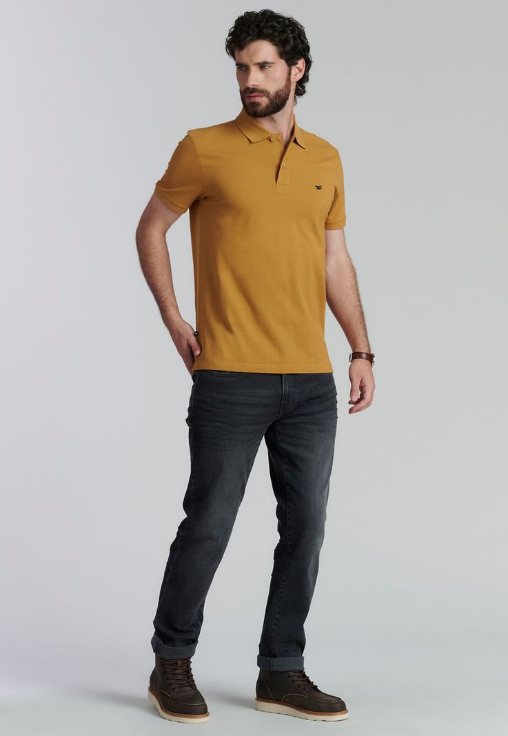 Polera Básica Pique Fr Mustard-1