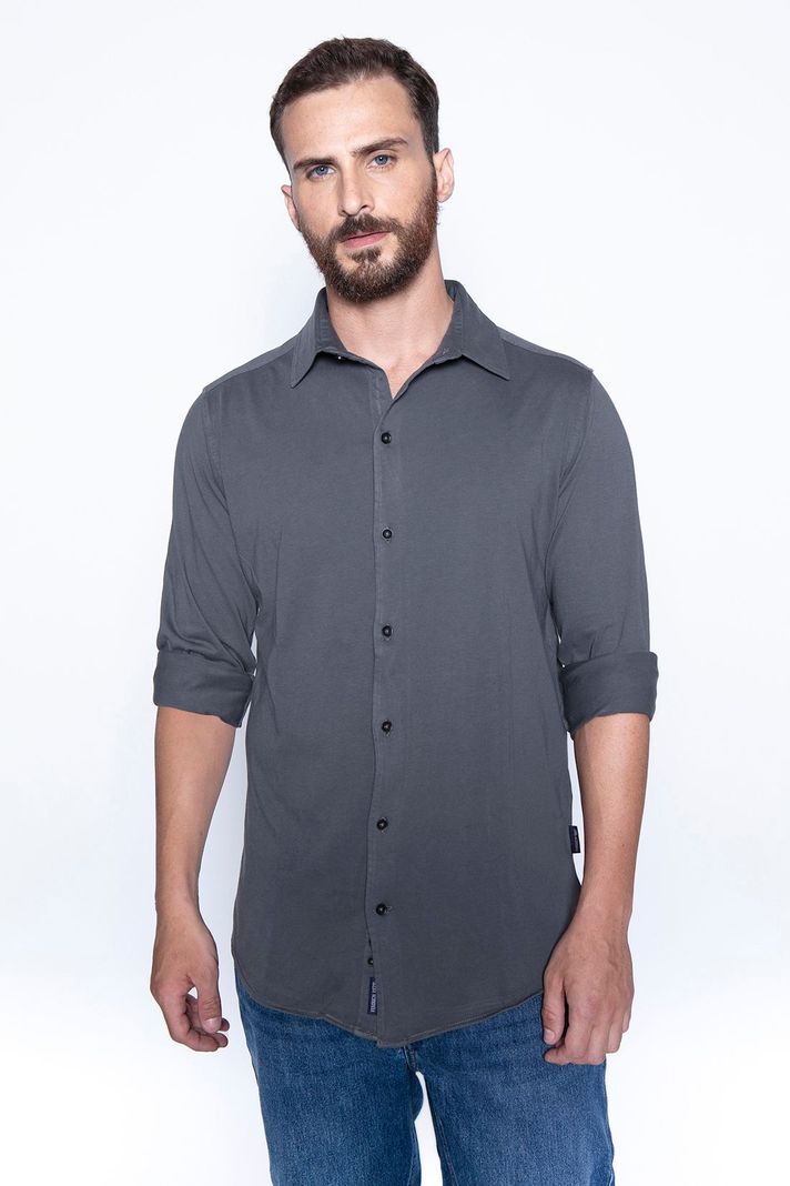 Camisa Jersey Garment Dyed F Metal