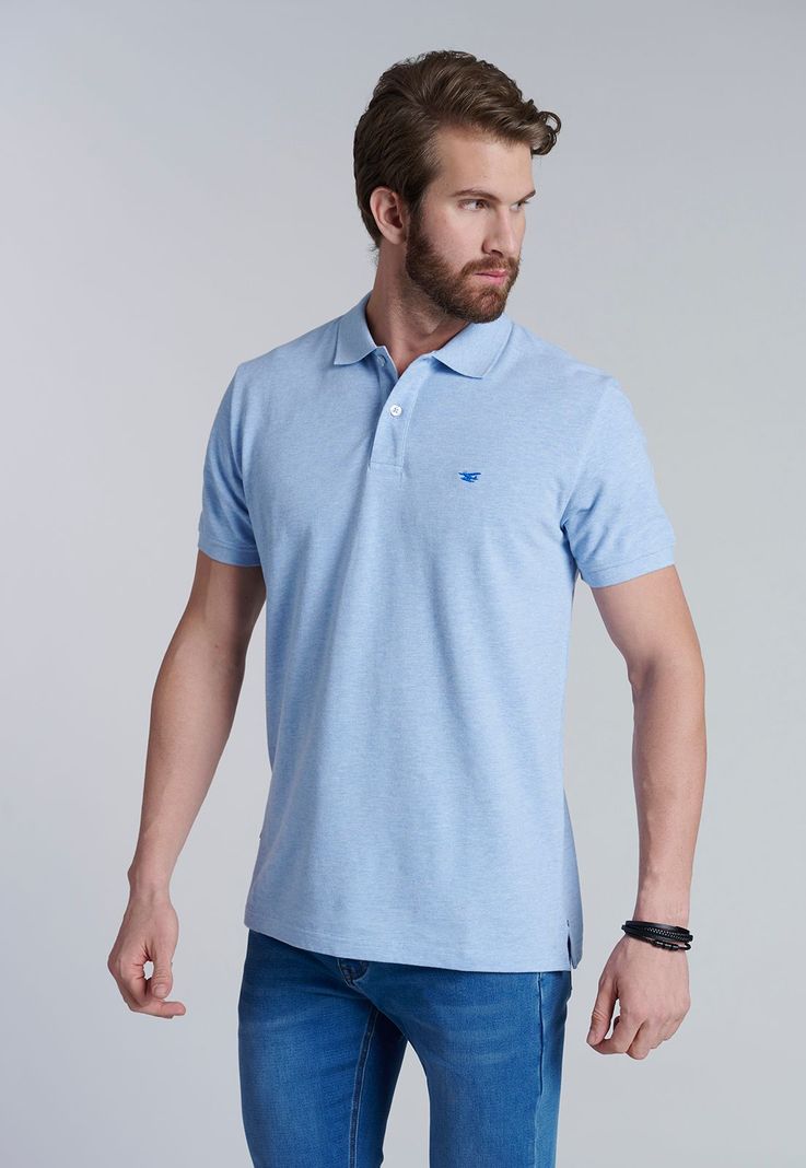 Polera Basica Pique Sky Melange-0