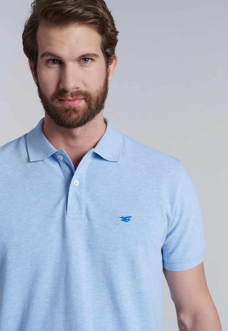 Polera Basica Pique Sky Melange-2