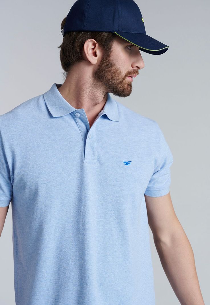 Polera Basica Pique Sky Melange-4