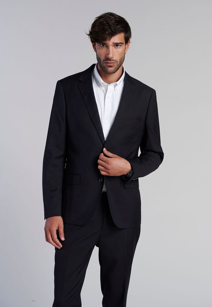 Blazer Smart Casual Ferouch Black-0