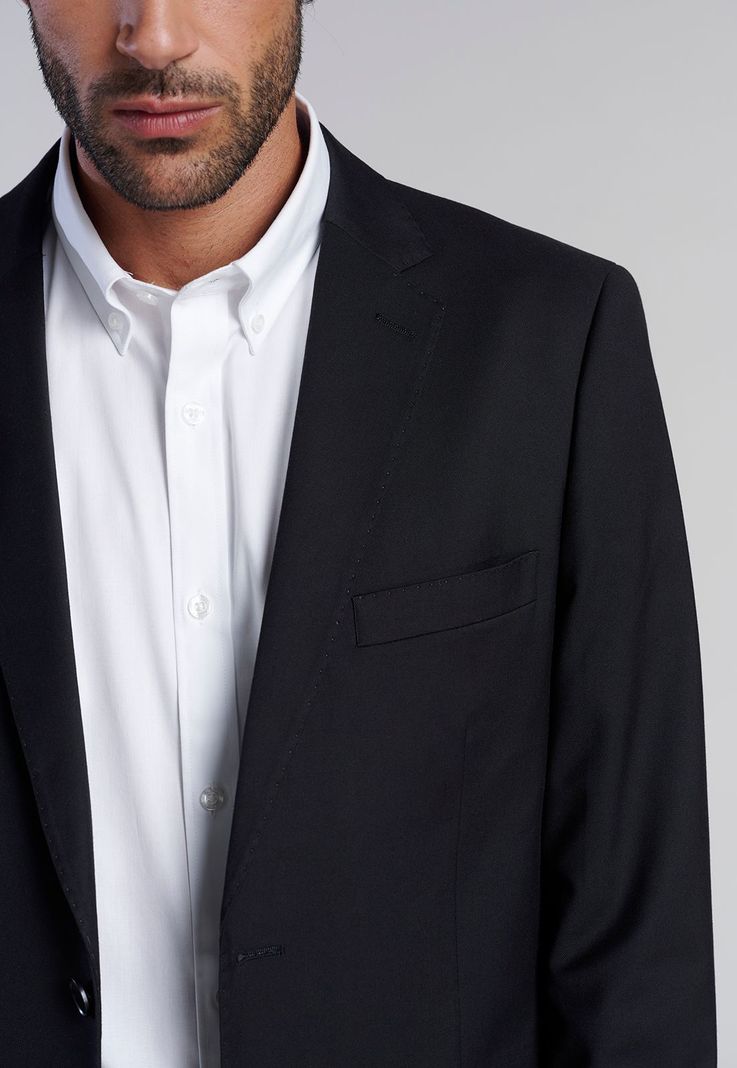Blazer Smart Casual Ferouch Black-2