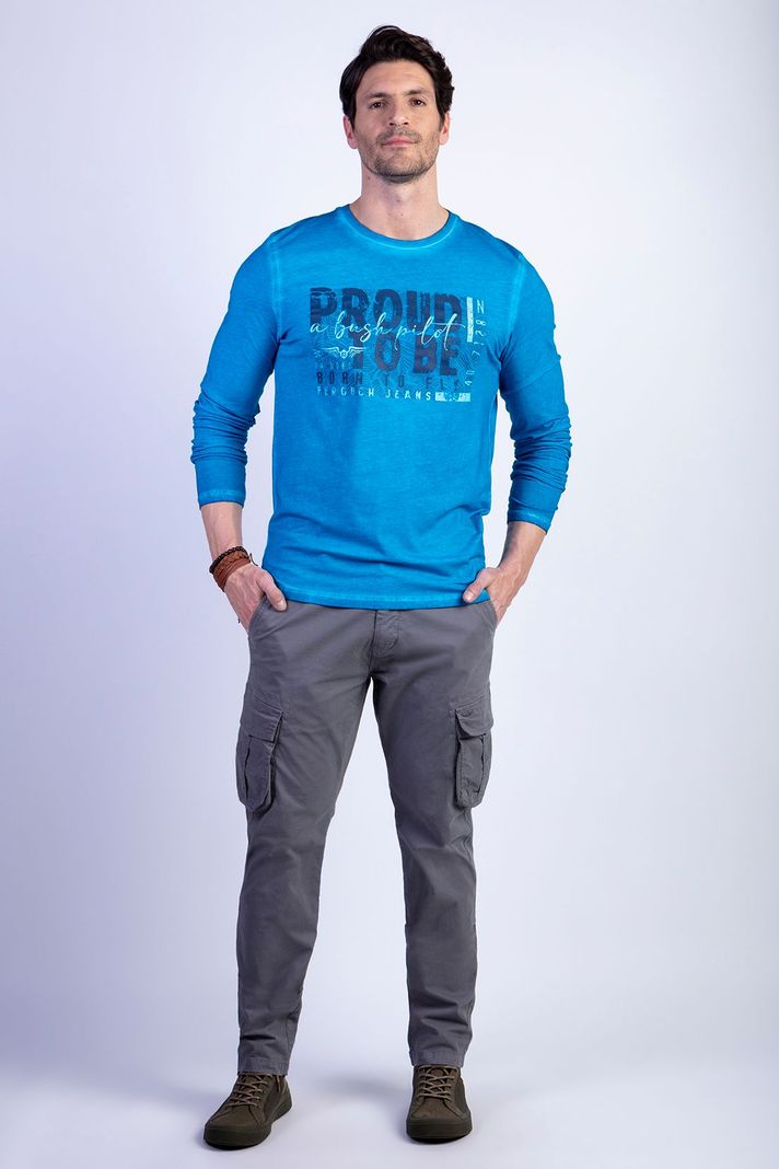 Polera Básica Manga Larga Lavada Michigan-2