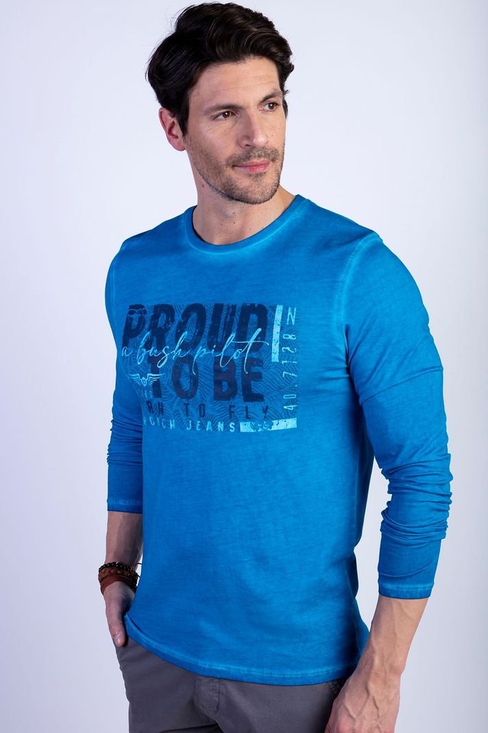 Polera Básica Manga Larga Lavada Michigan-0
